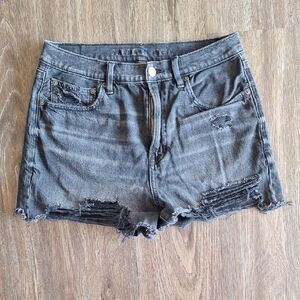 American Eagle Black Distressed Jean Size 8